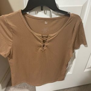 SO BROWN MIDI SHIRT. Fits true to size